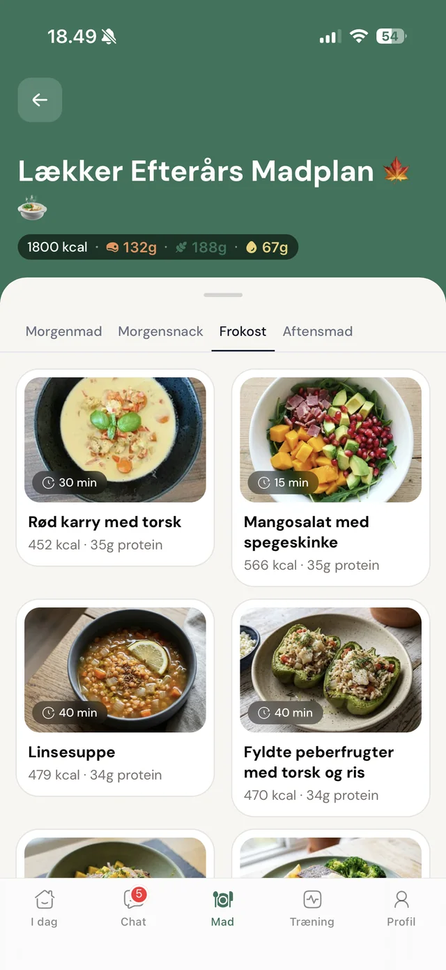 Madplan i klient-appen