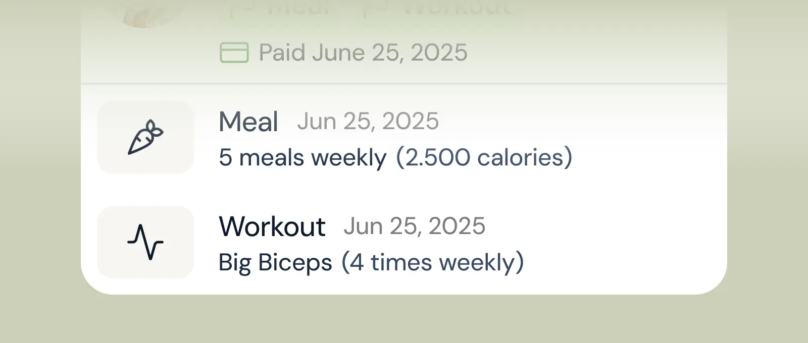 Client progress