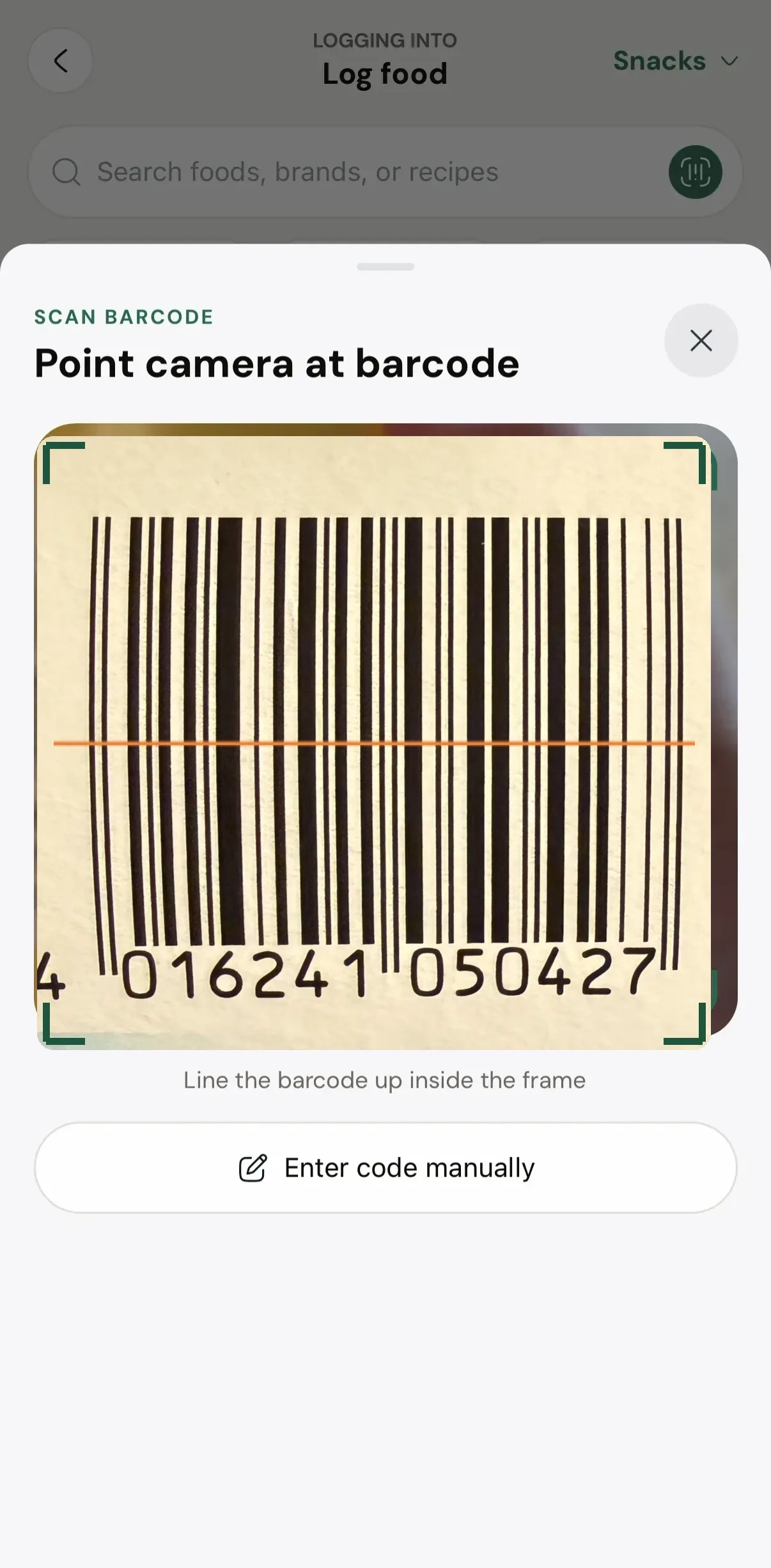 Coachway client app: scan the barcode